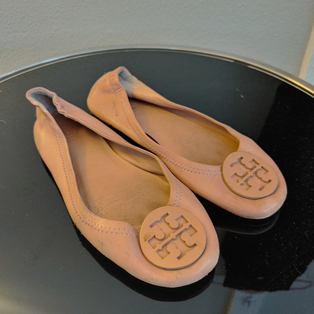 Tory Burch Minnie Ballet Flat Size 7 Goan Sand